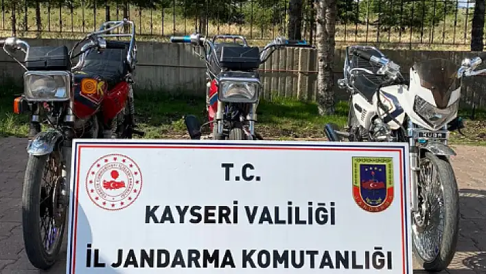 Çalıntı motosikletler ele geçirildi