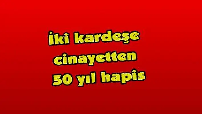 İki kardeşe cinayetten 50 yıl hapis