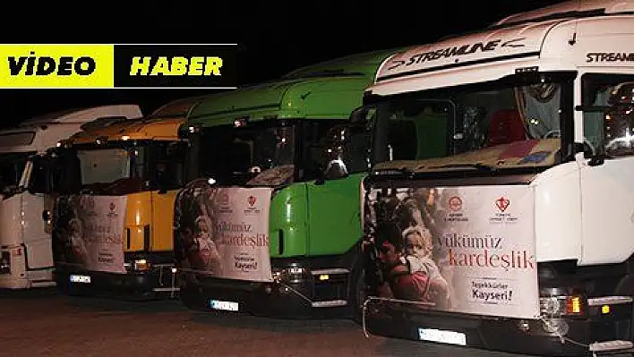 Kayseri'den Halep'e 11 tır yardım