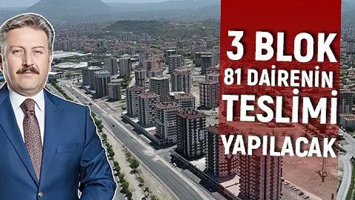 Melikgazi'de 81 dairenin kura çekimi ve anahtar teslimi yapılacak