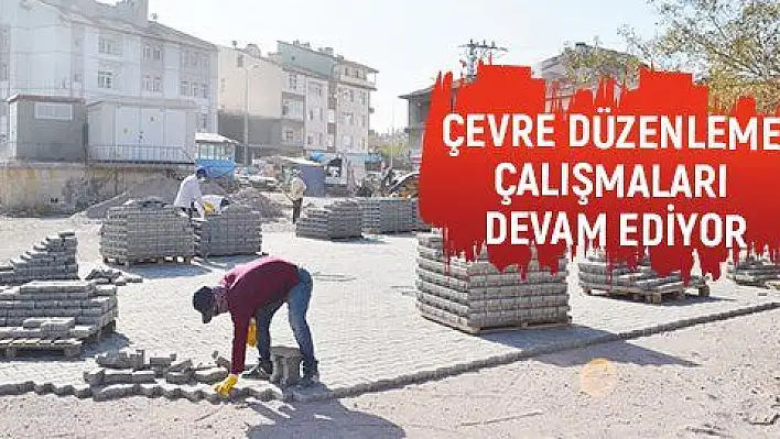 Köy garajında çevre düzenlemesi