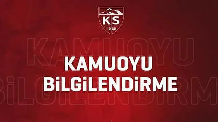 Kayserispor 'da flaş gelişme