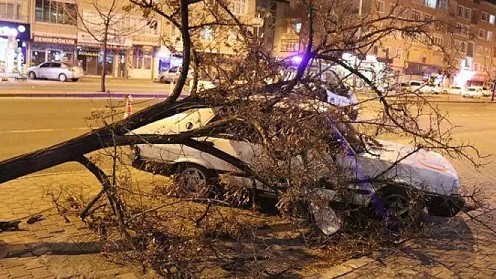 Kayseri'de şiddetli rüzgar