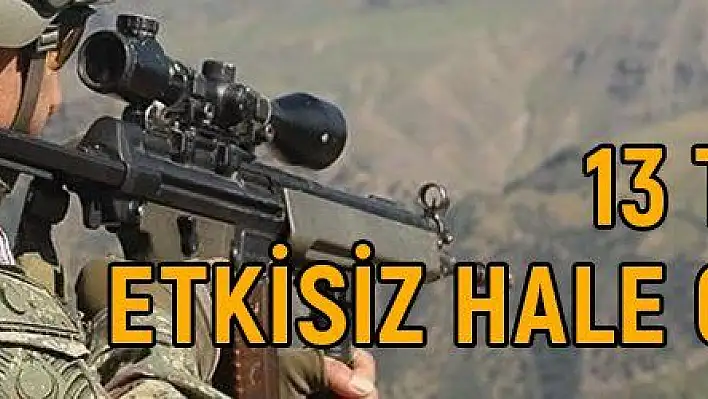 Fırat Kalkanı bölgesinde 13 PKK/YPG'li terörist etkisiz hale getirildi