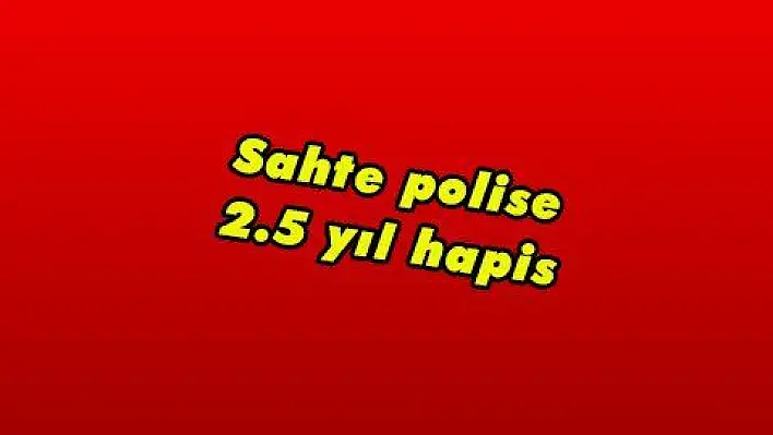 Sahte polise 2.5 yıl hapis 