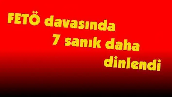 FETÖ davasında 7 sanık daha dinlendi