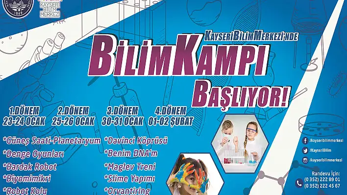 Bilim kampı başlıyor 