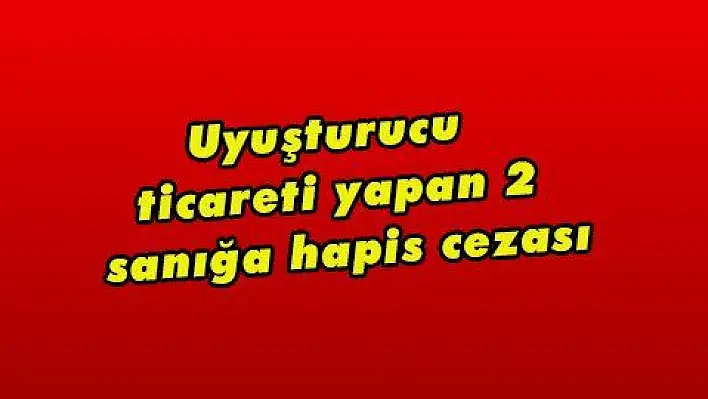 Uyuşturucu ticareti yapan 2 sanığa hapis cezası  