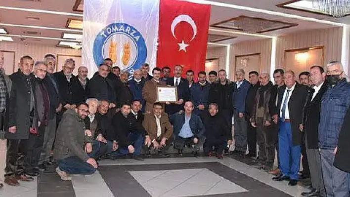 Kaymakam Cebeci'ye fahri hemşehrilik beratı verildi