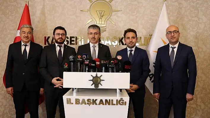 AK Parti Kayseri İl Başkanı Şaban Çopuroğlu, 3 ilçenin başkan adayını açıkladı