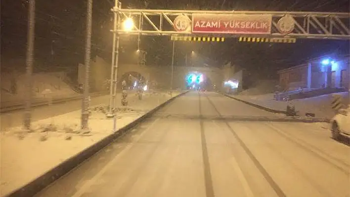 KAYSERİ-MALATYA YOLUNDA KAR YAĞIŞI