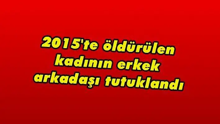 2015'te öldürülen kadının erkek arkadaşı tutuklandı