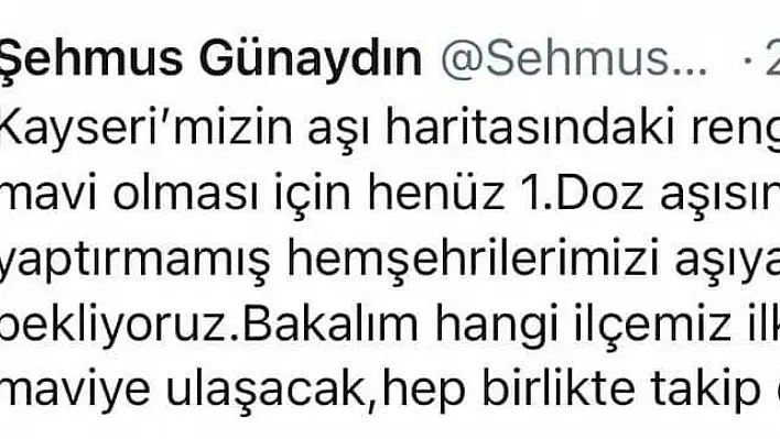 Vali Günaydın'dan aşı çağrısı