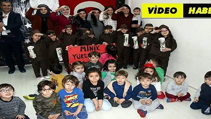 Minik yüreklerden Mehmetçiğe 'Zeytin Dalı' 