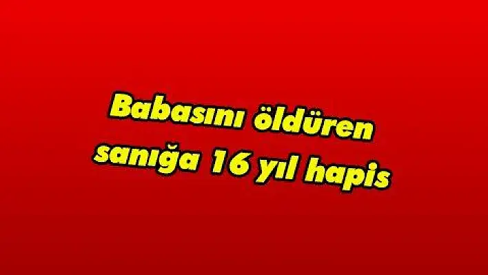 Babasını öldüren sanığa 16 yıl hapis