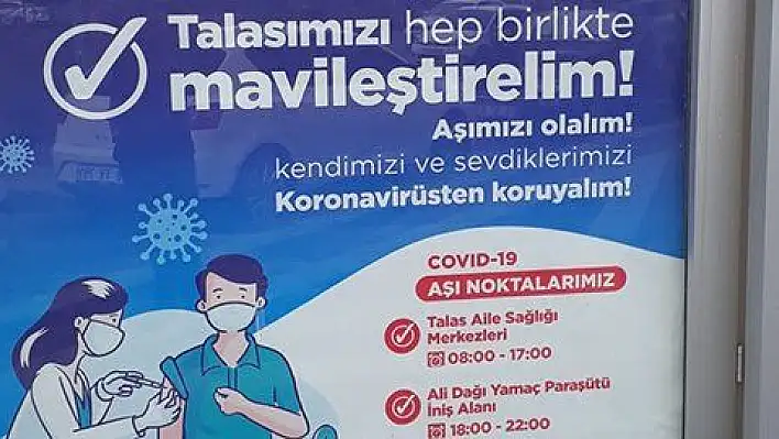 Talas Belediyesi'nden 'aşı' çağrısı