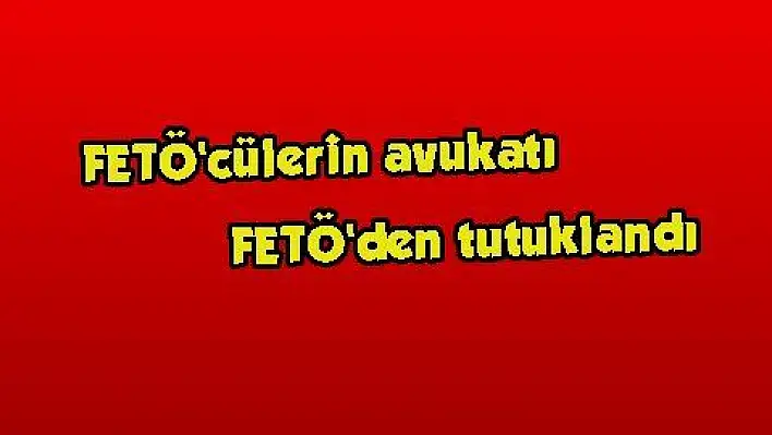 FETÖ'cülerin avukatı FETÖ'den tutuklandı