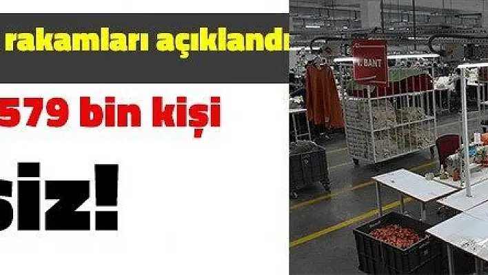 3 milyon 579 bin kişi işsiz!