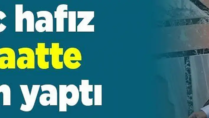 Kayseri'de genç hafız 16 saatte hatim yaptı