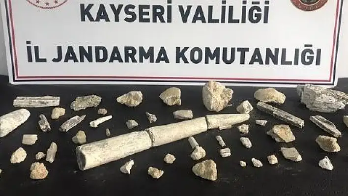 Şüpheli araçtan 44 parça fosil çıktı