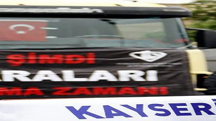 Kayseri'den Suriye'ye her ay 10 tır yardım