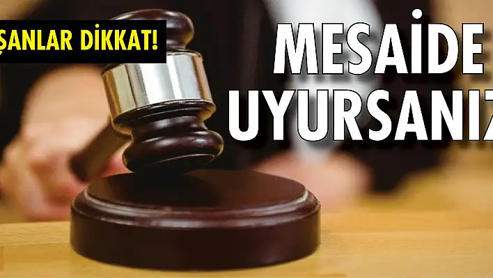 Mesaide sakın uyumayın!