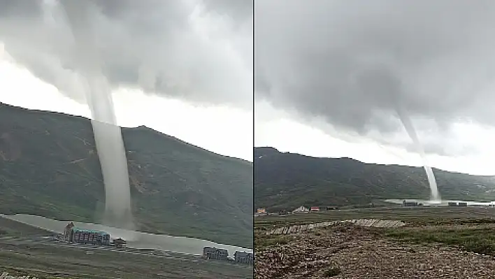 Tekir göletinde çıkan hortum korkuttu