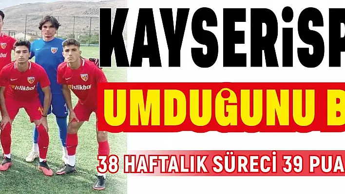 Kayserispor U19 umduğunu bulamadı