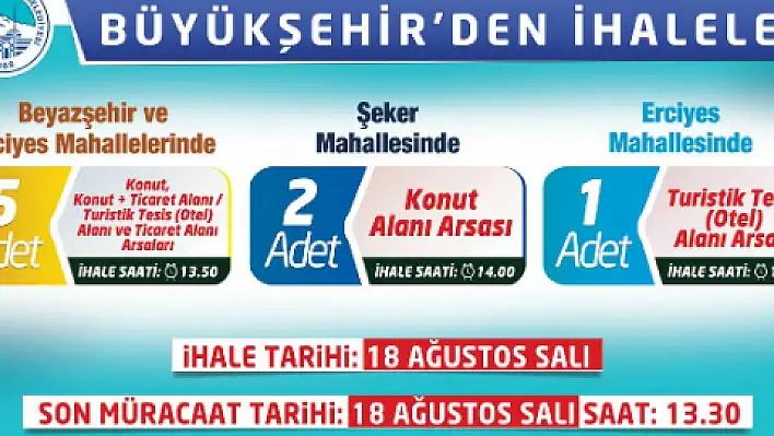 Büyükşehir'den üç ihale birden