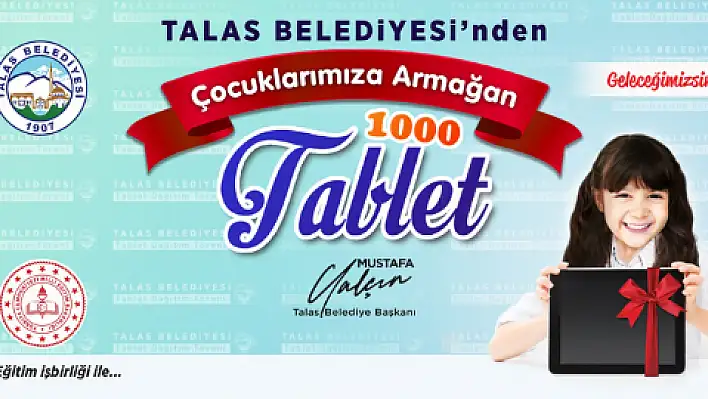 Talas'ta öğrenciler tabletlerine kavuşuyor