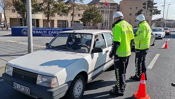 Kayseri'de sokağa çıkma kısıtlamasında denetimler sürüyor