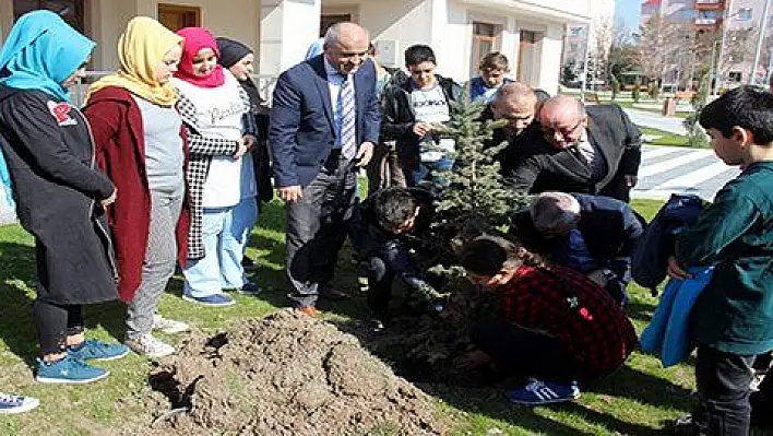 Çocuk Evleri'ndeki çocuklar 41 şehit için 41 çam ağacı dikti 