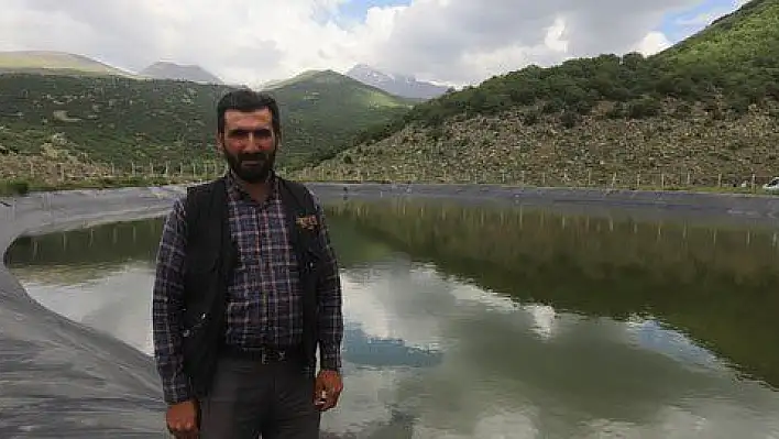 Hayvanlar susuz kalmasın diye gölet yapıldı