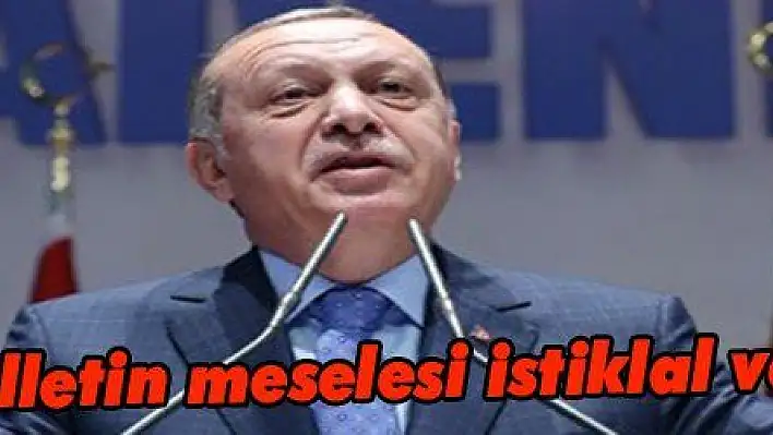 Erdoğan: 'Milletin meselesi istiklal ve istikbaldir'