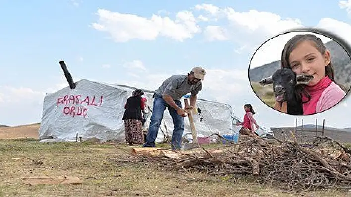 Selanik göçmeni aile yaylada besicilik yaparak geçiniyor 