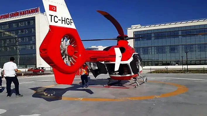 Kalp hastasının imdadına helikopter ambulans yetişti