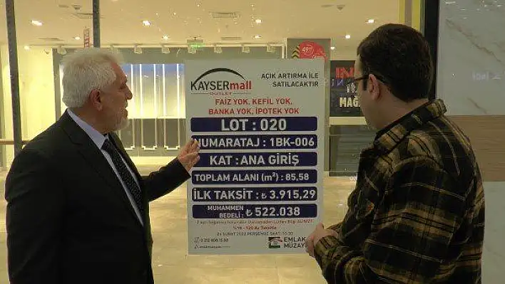 KAYSERmall Outlet'den 'kefilsiz iş yeri ihalesi'ne davet