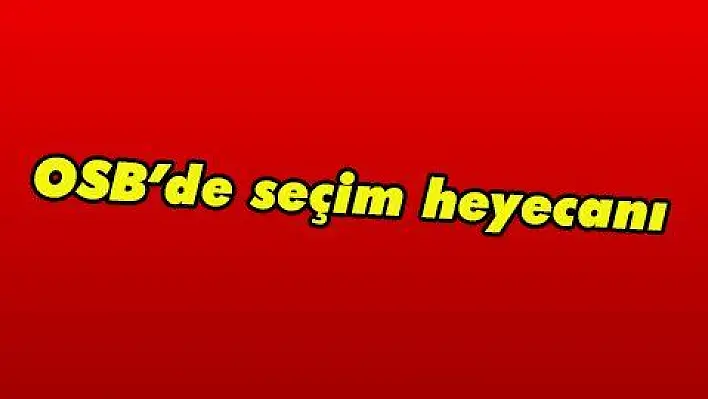 OSB'de seçim heyecanı