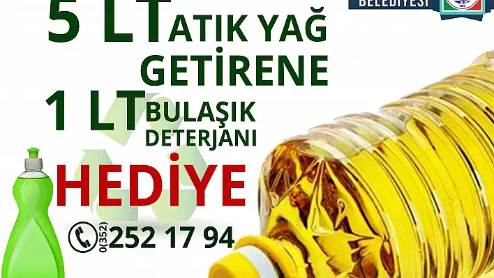 Melikgazi'de 10 günde 475 litre atık yağ toplandı 