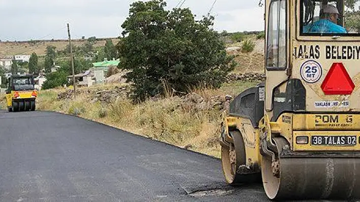 Talas Belediyesi'nden kırsala 4 bin 450 ton asfalt