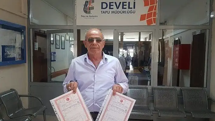 İmar Barışı'nda Develi İlçesinde İlk Tapu Alındı