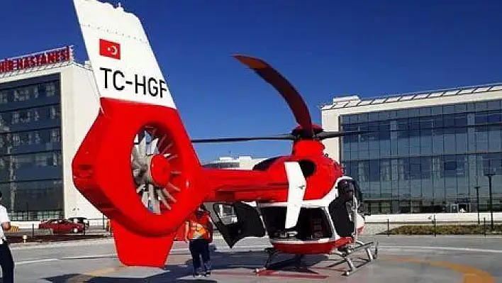 Kalp hastasının imdadına helikopter ambulans yetişti