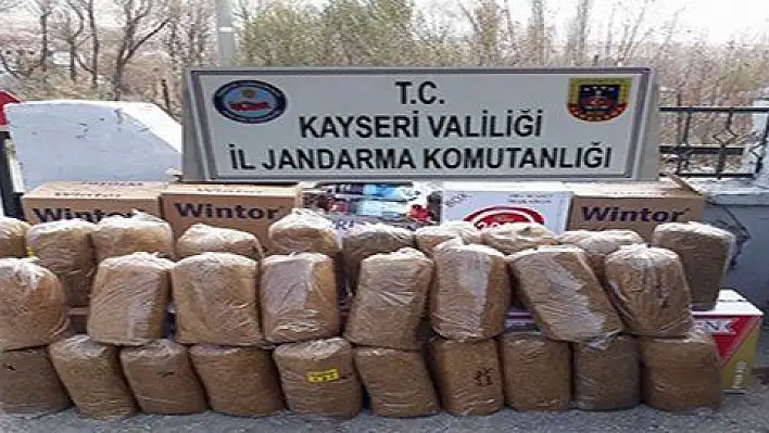 Jandarma 140 kilogram kıyılmış tütün ele geçirdi 