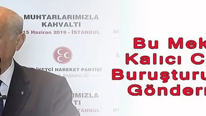 Bu Mektuba Kalıcı Cevap Buruşturup Geri Göndermektir