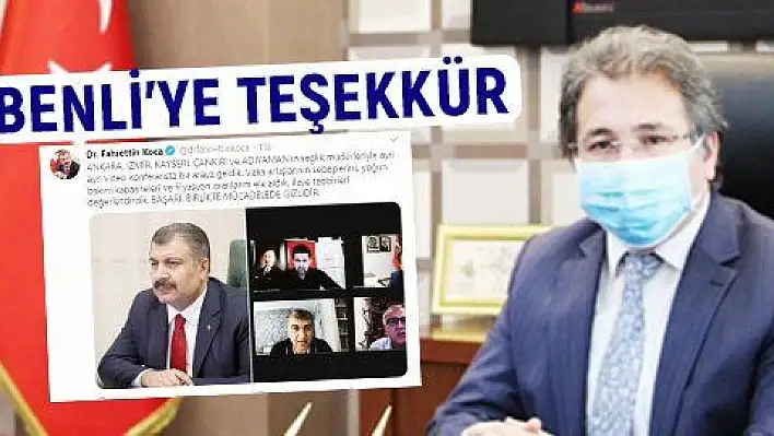 Sağlık Bakanı Koca'dan Benli'ye teşekkür