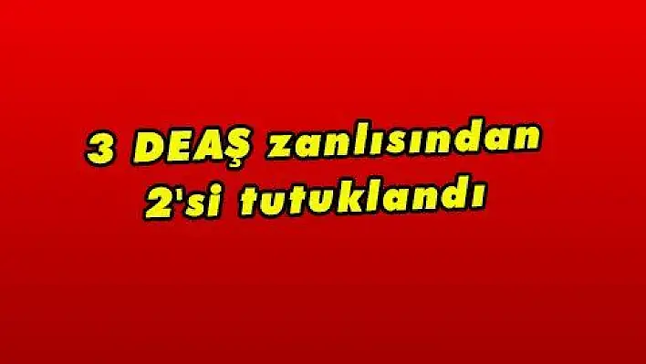 3 DEAŞ zanlısından 2'si tutuklandı 