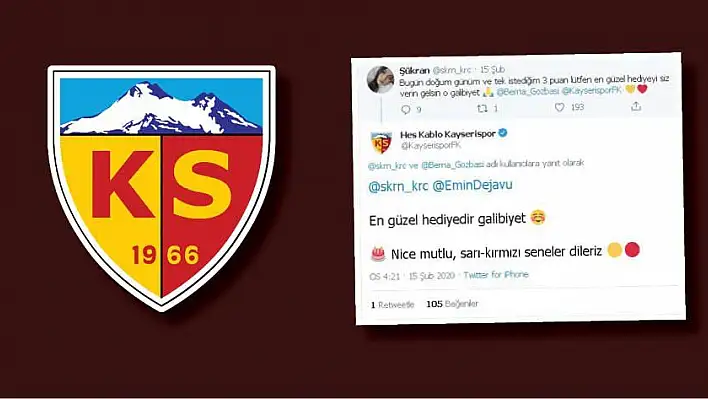 Kayserispor'dan taraftarına 3 puanlı hediye