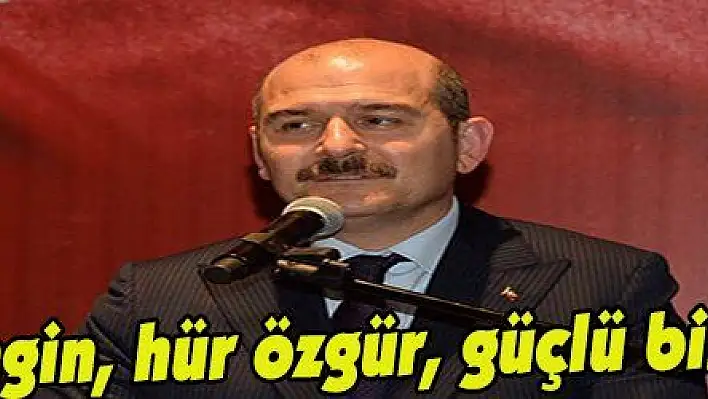 Soylu 'Zengin, hür özgür, güçlü bir Türkiye'