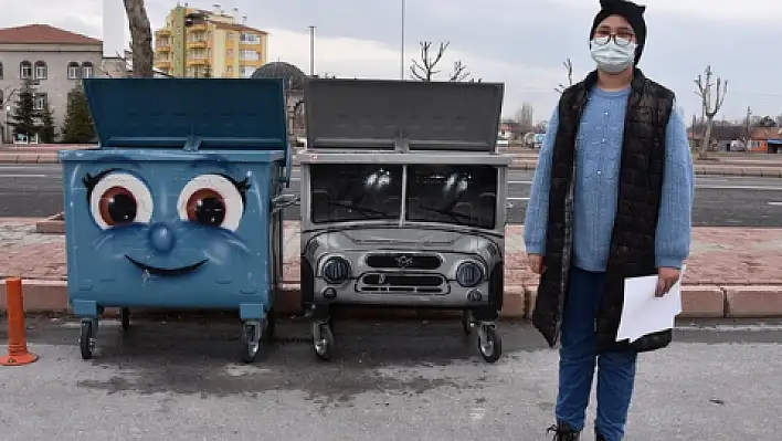 Resimli çöp kutuları çevre bilincine katkı sunuyor