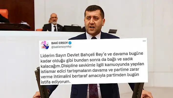 Baki Ersoy istifa etti !